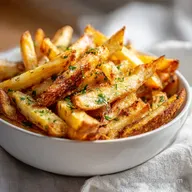 French Fries in Air Fryer with Garlic and Herbs for 4 Servings
