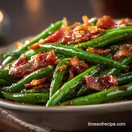 Canned Green Beans: Easy Side Dish with Smoky Bacon and Tangy Glaze