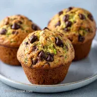 Chocolate Chip Zucchini Muffins with Whole Wheat Flour