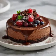 Chocolate Mousse Cake with Rich Ganache for 12 Servings