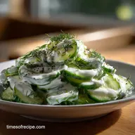 Cucumber Salad: Creamy Dill Recipe with Greek Yogurt
