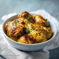 Creamy Oven Baked Chicken Thighs for 4 Servings