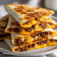 Cheeseburger Quesadilla for 4 Servings