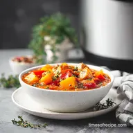 Crock Pot Stuffed Pepper Soup for 6 Servings