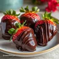 Dark Chocolate Covered Strawberries in 45 Minutes