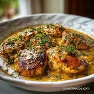 Easiest Chicken Gravy Skillet with Garlic and Herbs in 30 Min