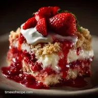 Strawberry Cheesecake Dump Cake: The Easiest 3-Layer Dessert Ever