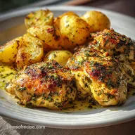 Garlic Butter Chicken and Potatoes Recipe for 4