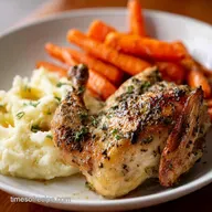 Garlic Herb Chicken w/ Mash & Carrots for 4 Servings
