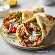 Greek Chicken Gyros Recipe: Tender Ribbons for 6 Servings