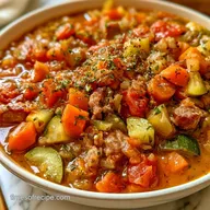 Italian Sausage Zucchini Soup for 6