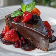 Low FODMAP Dessert with Chocolate - Flourless Chocolate Cake