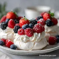Mini Pavlova with Berries: Crispy Baked