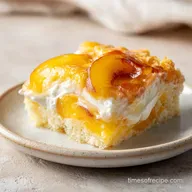 Peaches and Cream Cake with Velvety Crumb for 12 Servings