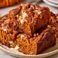 Fudgy Pumpkin White Chocolate Blondies