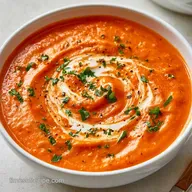 Red Pepper Roasted Soup for 4 Bowls