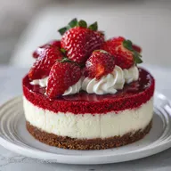 Red Velvet Strawberry Cheesecake for 12 Servings