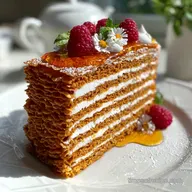 Authentic Russian Honey Cake: Crispy Baked