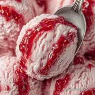 Creamy Strawberry Rhubarb Ice Cream