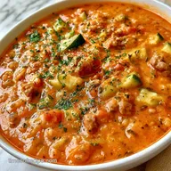 Zucchini Tomato Italian Sausage Soup for 6