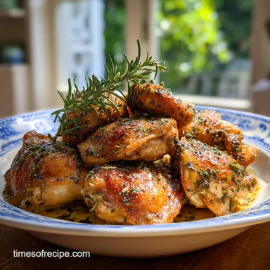 30 Min Oven Baked Boneless Skinless Chicken Thighs for 4 Servings Recipe Card