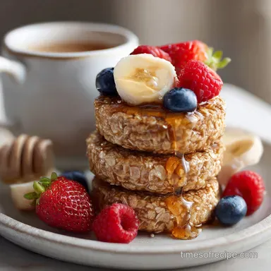 4 Ingredient Energy Oatmeal Ball with Peanut Butter Recipe Card