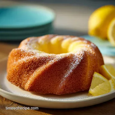 A Lemon Cake To Die For Recipe for 12 Servings Recipe Card