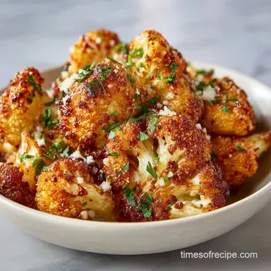 Air Fryer Cauliflower Recipe for 4 Servings Recipe Card