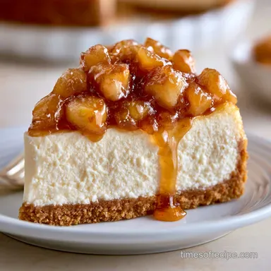 Apple Pie Cheesecake Recipe: Silky Recipe Card