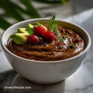 Healthy Chocolate Dessert with Avocado No-Bake