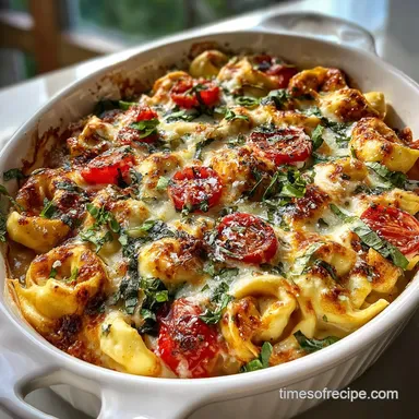 Baked Tortellini Casserole Ready in 30 Min: Creamy Recipe Card