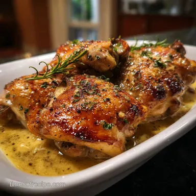 New Years Recipe with Champagne Chicken Recipe Card