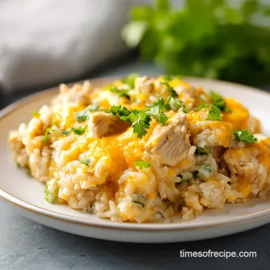 Cheesy Chicken and Rice Casserole Recipe: Baked