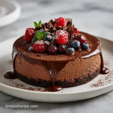 Chocolate Mousse Cake with Rich Ganache for 12 Servings
