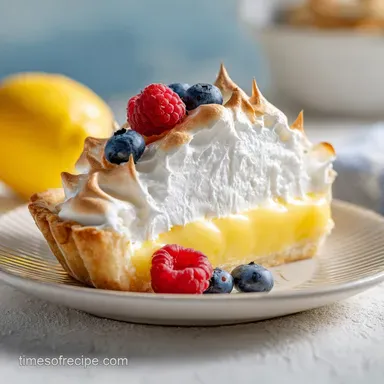 Classic Lemon Meringue Pie Recipe for 8 Recipe Card
