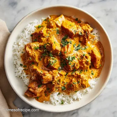 Slow Cooker Coconut Chicken Tikka Masala Recipe Recipe Card