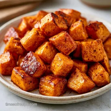 Coconut Oil Roasted Sweet Potatoes for 4 Recipe Card