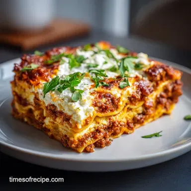 Lasagna With Cottage Cheese Recipe for 8 Servings
