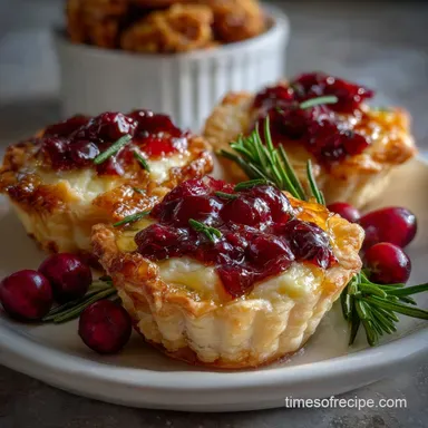 Easy Cranberry Brie Tartlets with Hot Honey: Ultimate Party Snack Recipe Card