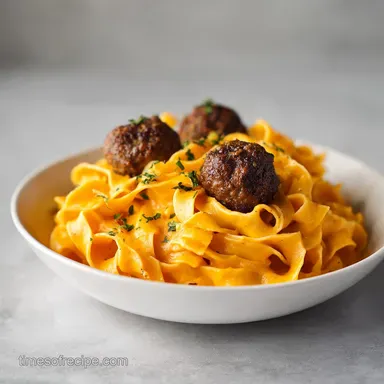 Creamy Cajun Meatball Pasta: One-Pot Recipe Card