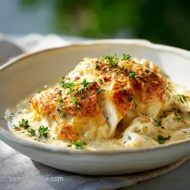 Creamy Chicken Casserole with Cracker Crust Recipe Card