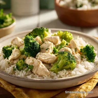 Chicken Rice Casserole with Broccoli Recipe Card