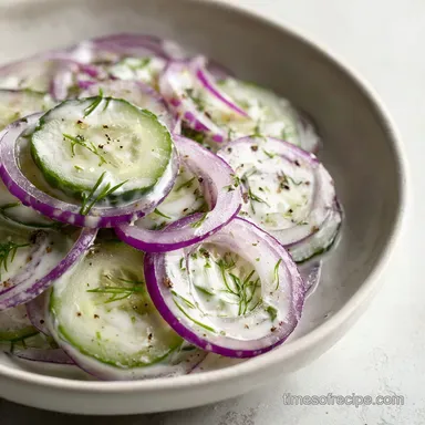 Creamy Cucumber Salad in 10 Minutes Recipe Card