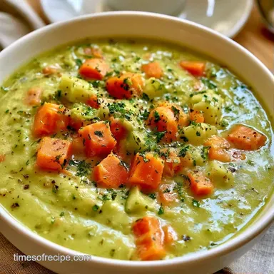 Creamy Italian Zucchini Soup for 4 Recipe Card