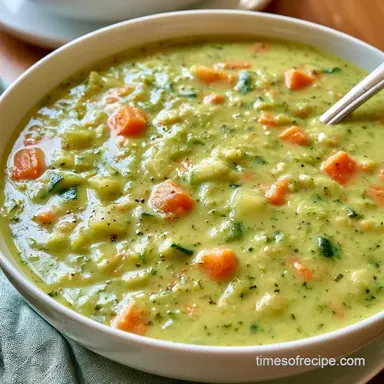 Creamy Italian Zucchini Soup for 4
