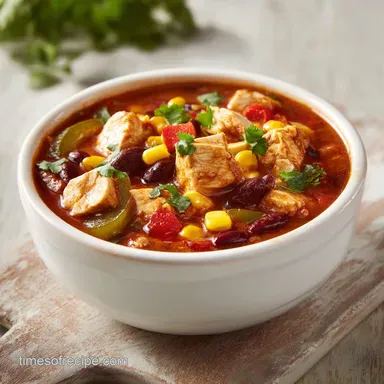 Mississippi Chicken Chili for 8 Servings Slow-Cooked