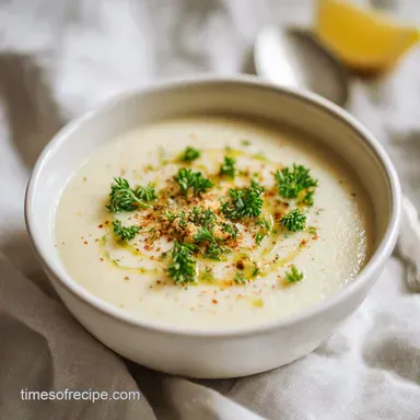 Best Cauliflower Soup Creamy Roasted Garlic: Silky for 5 Recipe Card