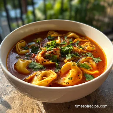 Creamy Tomato Tortellini Soup Ready in 30 Min Recipe Card