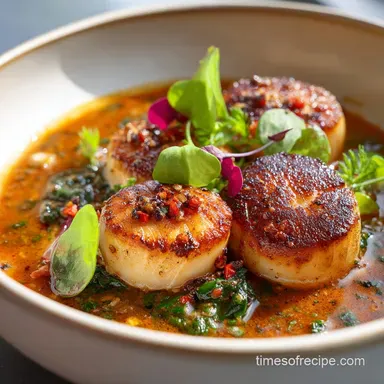 Tuscan Scallops: Silky Sauce, 25 Mins Recipe Card