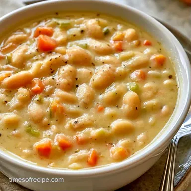 Creamy White Bean Soup in 40 Minutes Recipe Card